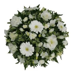 Pristine White Sympathy Posy (Funeral Tribute)