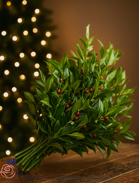 Fresh Green Christmas Foliage Arrangement 2 Mixed follage box