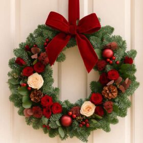 Traditional Christmas Door Wreath