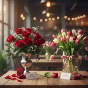 Valentine's Day Flower and Bouquet 29 Tulips or roses for Valentine's